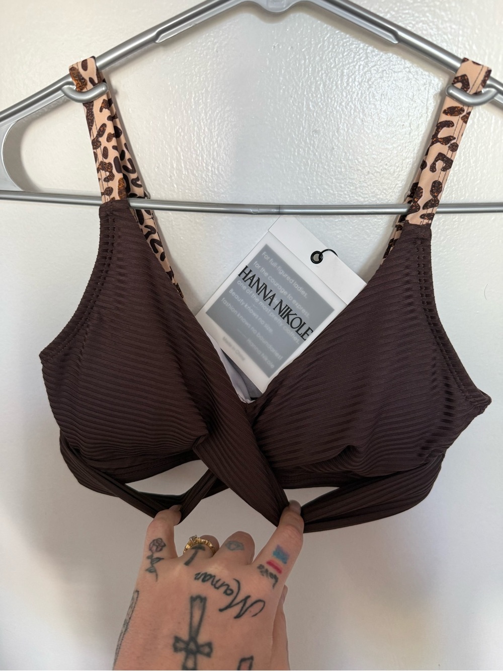 Y2K Brown Leopard Accent Bralette - Picture 3 of 5